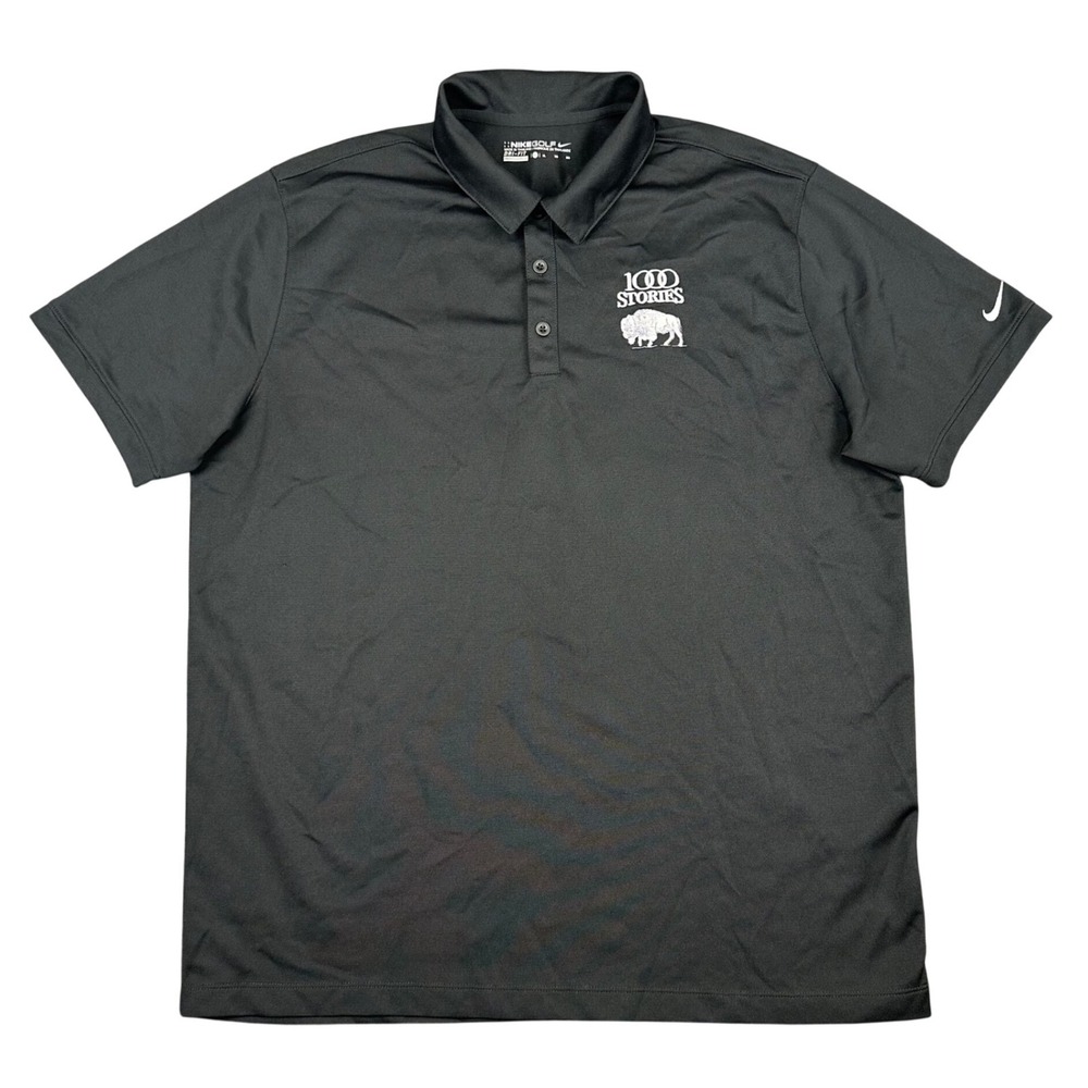 Nike Golf Dri-FIT Polo Shirt Mens XL Black Performance Stretch Athleisure‎